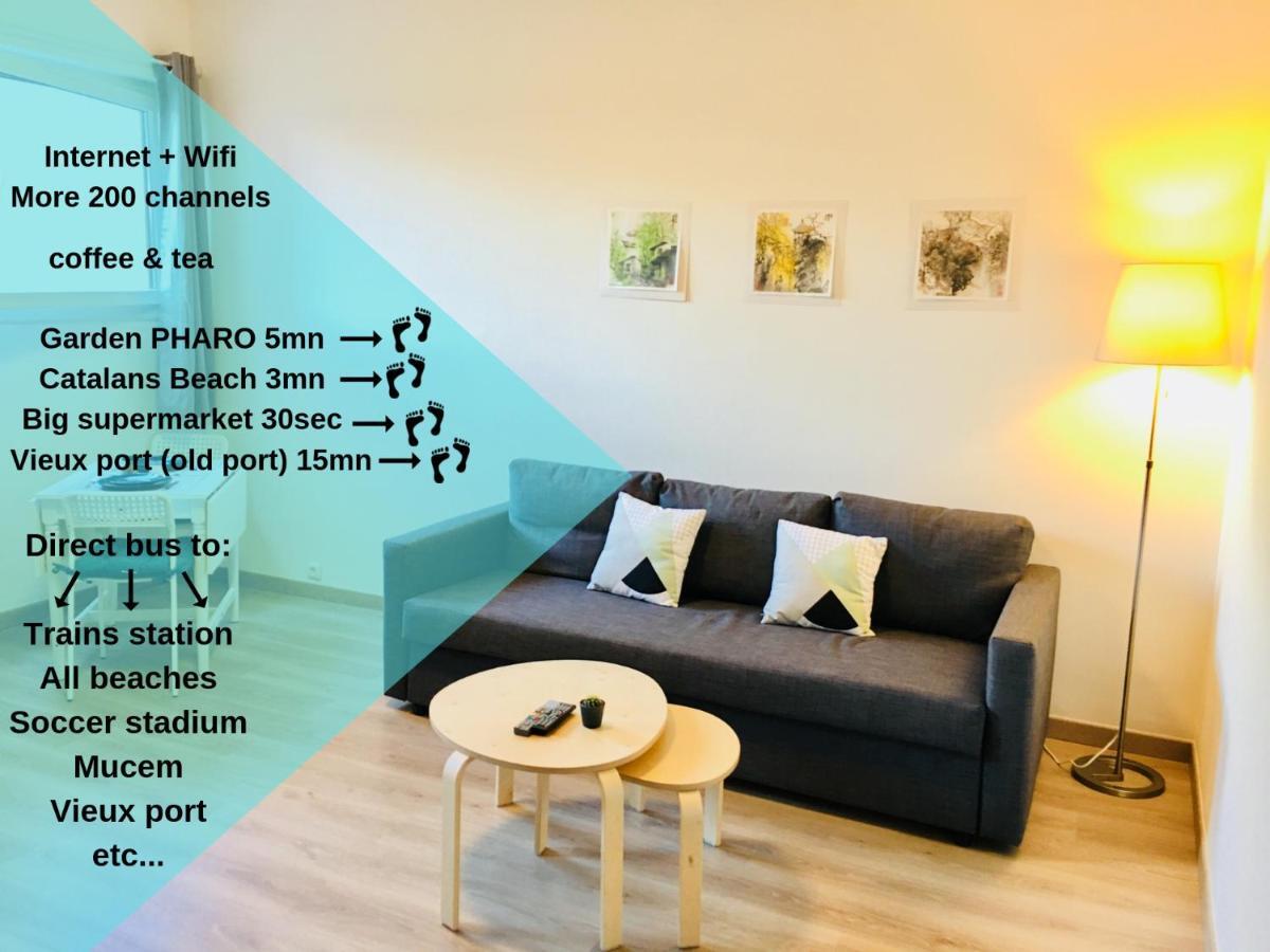 Joli Studio Proche Plage, Vieux Port & Palais Pharo 马赛 外观 照片